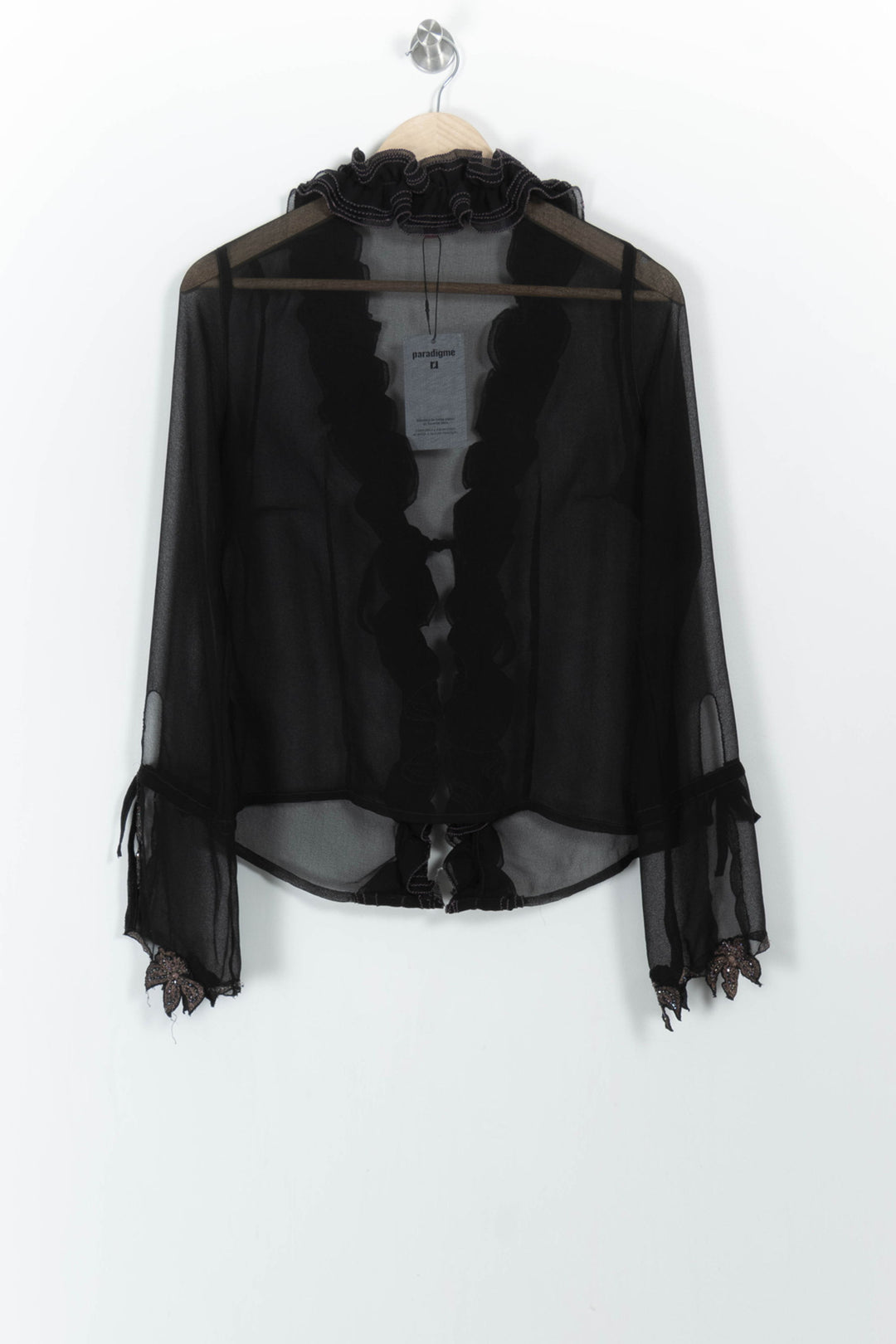 Blouse Noire - Taille S/36 de la marque Derhy | PARAD68666 - Vendu par Paradigme - Image 4