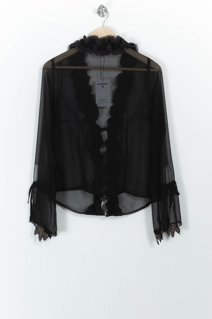 Blouse Noire - Taille S/36 de la marque Derhy | PARAD68666 - Vendu par Paradigme - Image 4