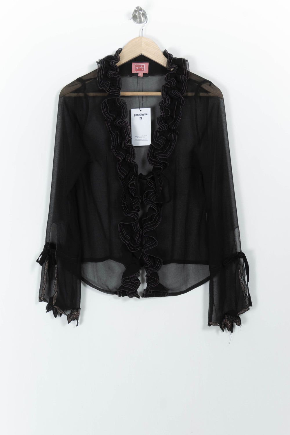 Blouse Noire - Taille S/36 de la marque Derhy | PARAD68666 - Vendu par Paradigme - Image 2