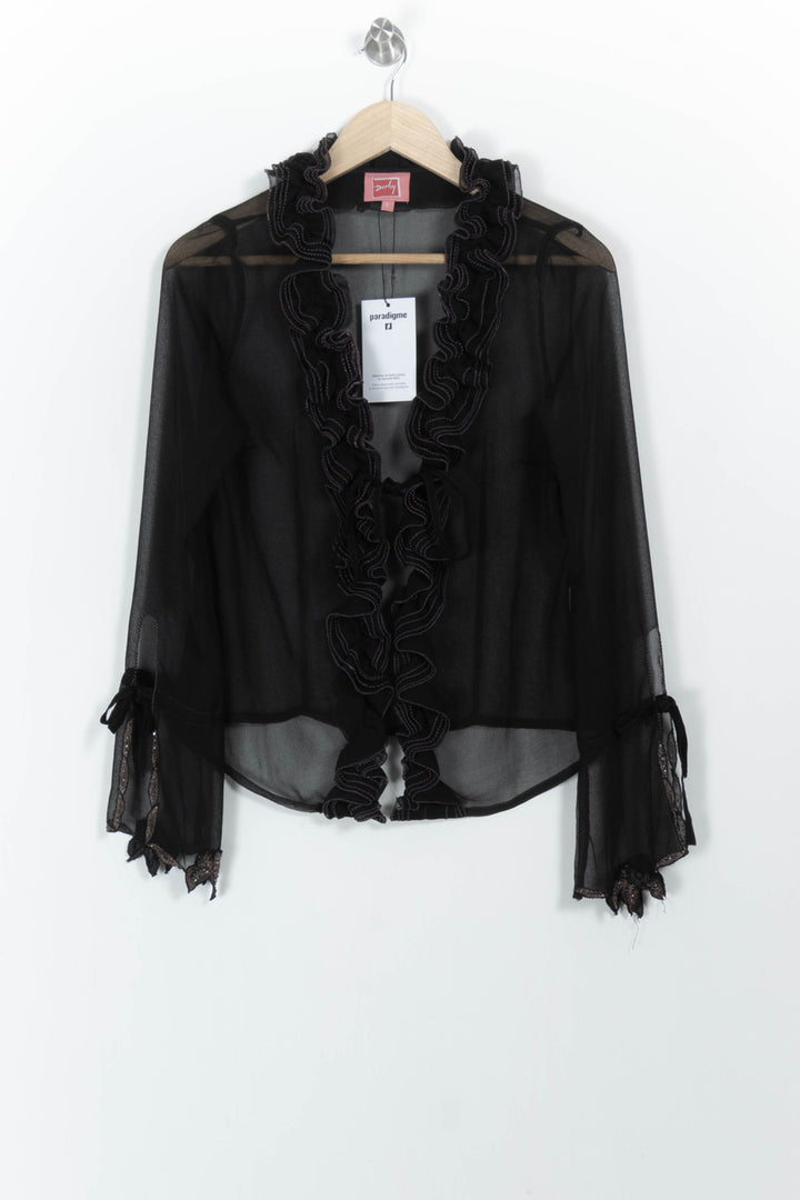Blouse Noire - Taille S/36 de la marque Derhy | PARAD68666 - Vendu par Paradigme - Image 2
