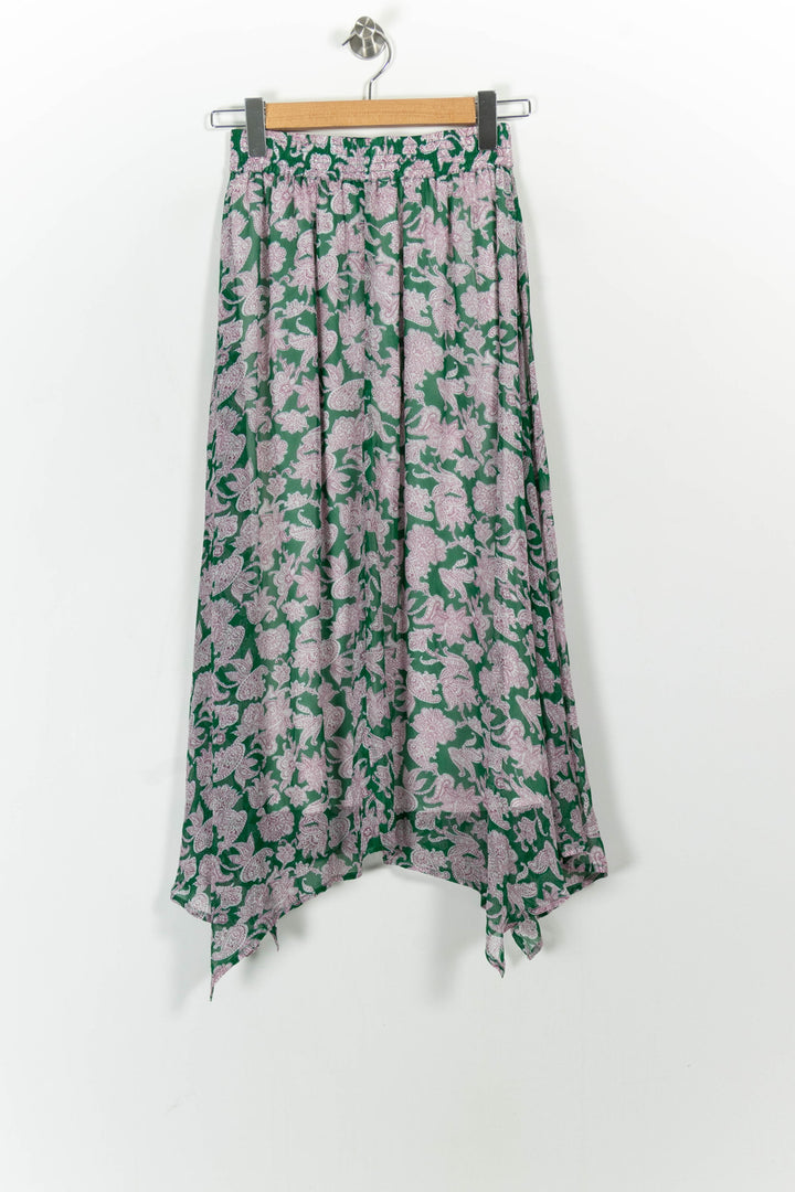 Jupe Longue Verte et Violette - Taille XS/34 de la marque ZAPA | PARAD68689 - Vendu par Paradigme - Image 4