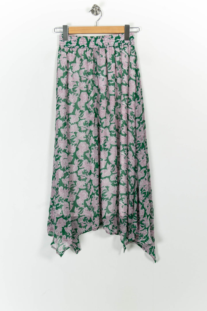 Jupe Longue Verte et Violette - Taille XS/34 de la marque ZAPA | PARAD68689 - Vendu par Paradigme - Image 2