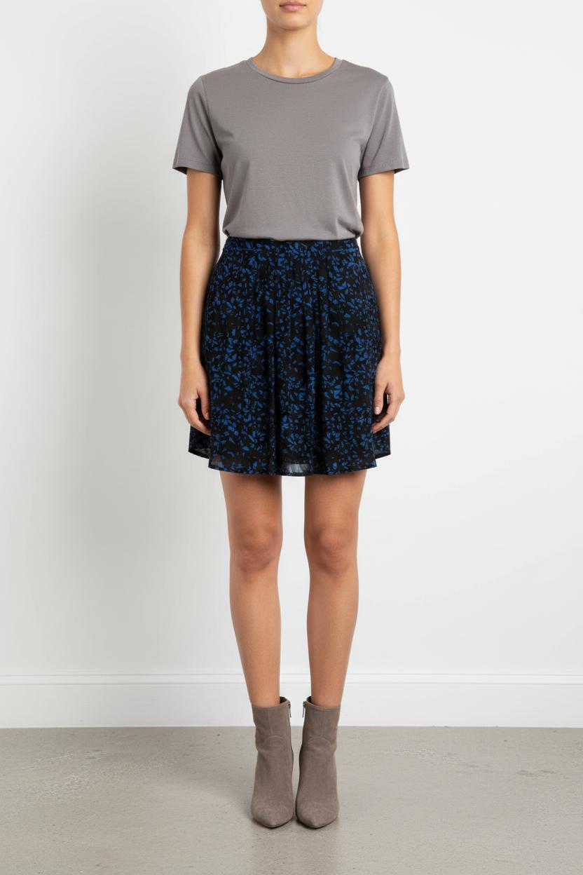 Jupe Courte Noire et Bleue - Taille M/38 de la marque Comptoir des Cotonniers | PARAD68694 - Vendu par Paradigme - Image 1