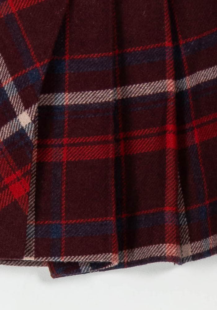 Jupe Plissée Bordeaux et Rouge - Taille S/36 de la marque Caroll | PARAD68695 - Vendu par Paradigme - Image 3