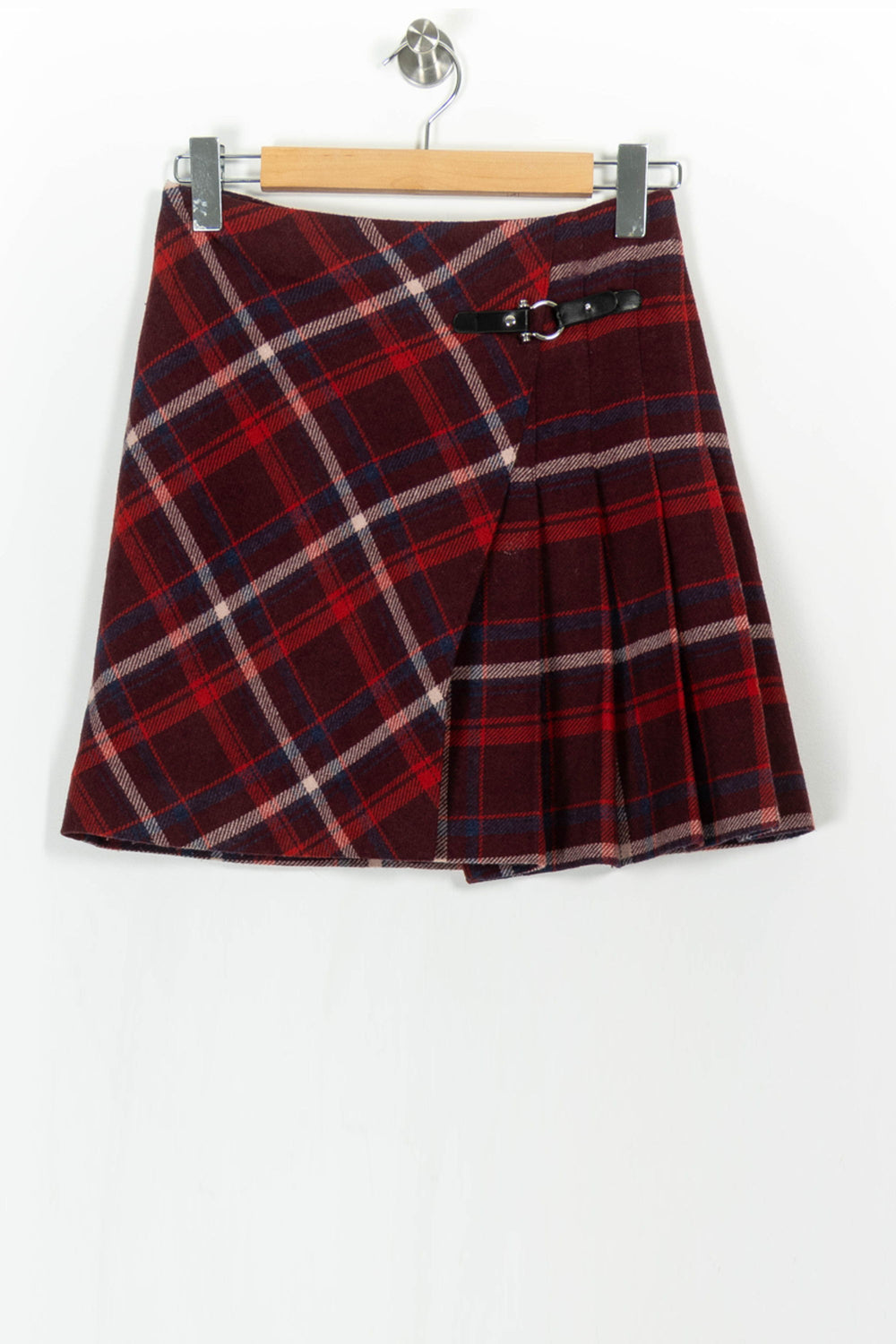 Jupe Plissée Bordeaux et Rouge - Taille S/36 de la marque Caroll | PARAD68695 - Vendu par Paradigme - Image 2