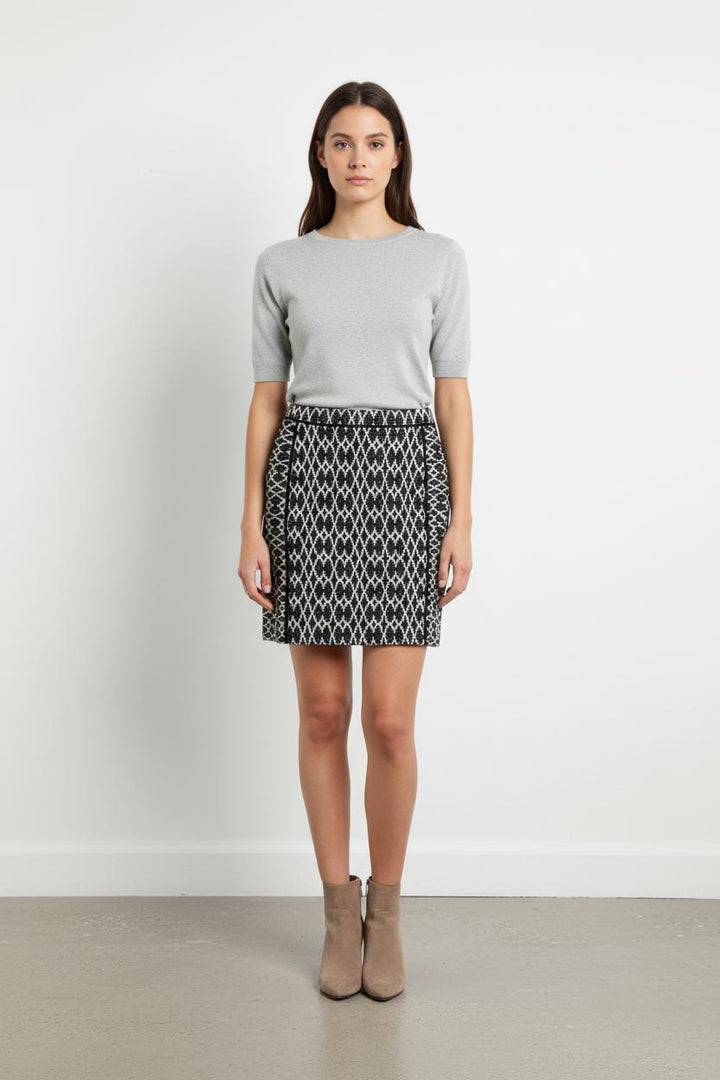 Jupe Droite Noire et Blanche - Taille S/36 de la marque Comptoir des Cotonniers | PARAD68696 - Vendu par Paradigme - Image 1