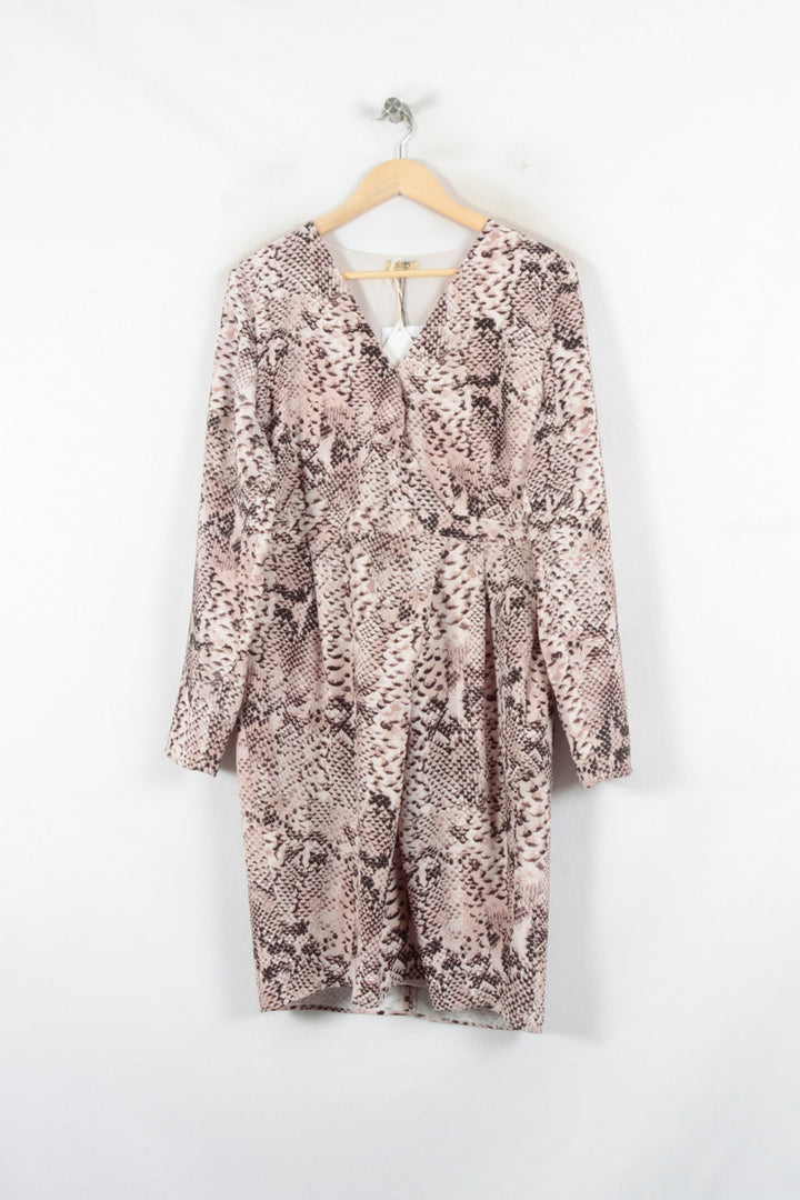 Robe Imprimée Beige et Marron - Taille M/38 de la marque Liu Jo | PARAD68712 - Vendu par Paradigme - Image 2