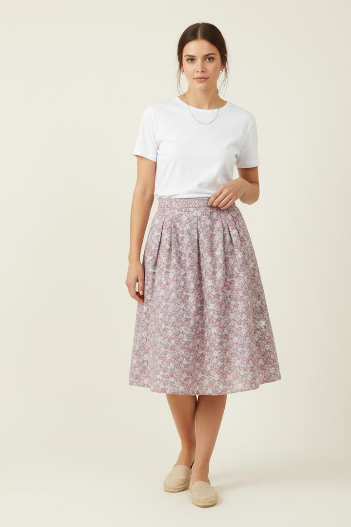 Jupe Fleurie Rose et Blanche - Taille M/38 de la marque The Kooples | PARAD68713 - Vendu par Paradigme - Image 1