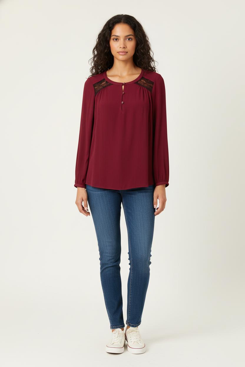Blouse Rouge - Taille XS/34 de la marque Pablo | PARAD68715 - Vendu par Paradigme - Image 1