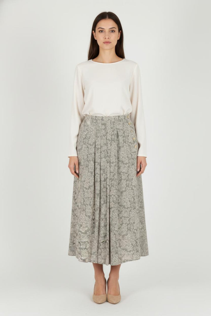Jupe Longue Plissée Beige - Taille S/36 de la marque Marina Rinaldi | PARAD68721 - Vendu par Paradigme - Image 1