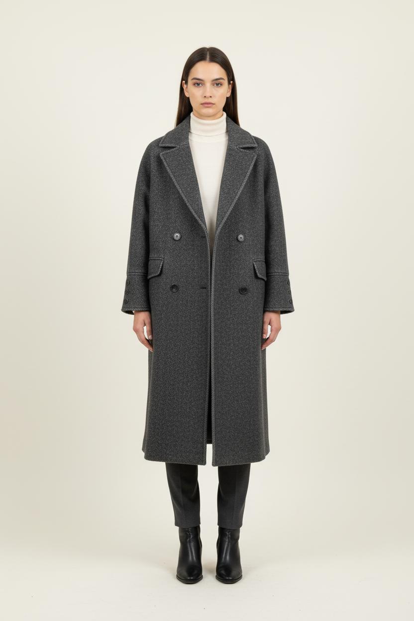 Gilet Berenice En Laine Gris Anthracite Avec Motifs Ailes D'ange - Taille S - Occasion Très Bon état