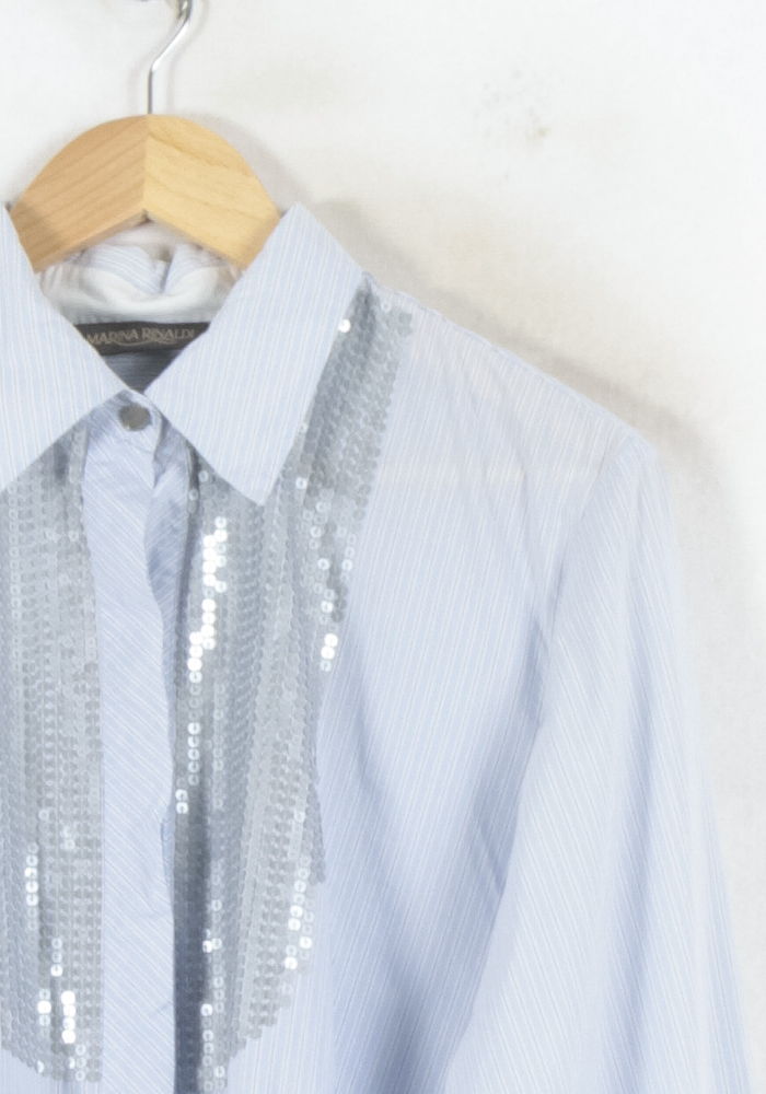Chemise Bleue - Taille M/38 de la marque Marina Rinaldi | PARAD68730 - Vendu par Paradigme - Image 3