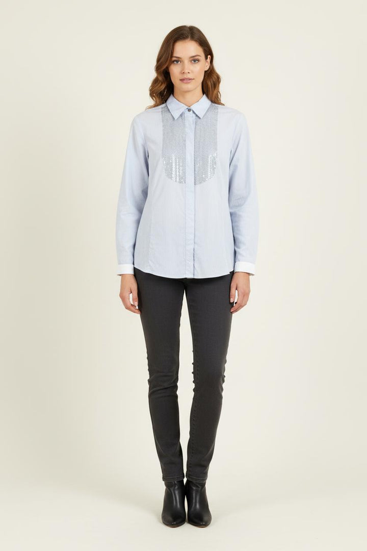 Chemise Bleue - Taille M/38 de la marque Marina Rinaldi | PARAD68730 - Vendu par Paradigme - Image 1