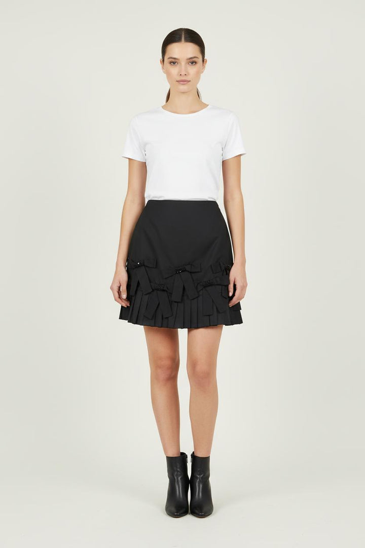 Jupe Plissée Noire - Taille S/36 de la marque Derhy | PARAD68737 - Vendu par Paradigme - Image 1