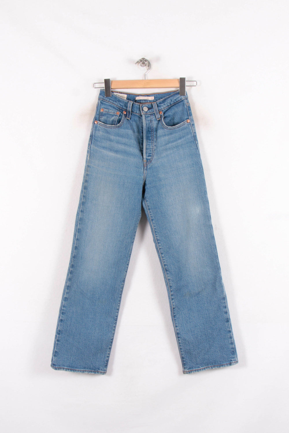 Jean Droit Bleu - Taille XS/34 de la marque Levi's | PARAD68764 - Vendu par Paradigme - Image 2
