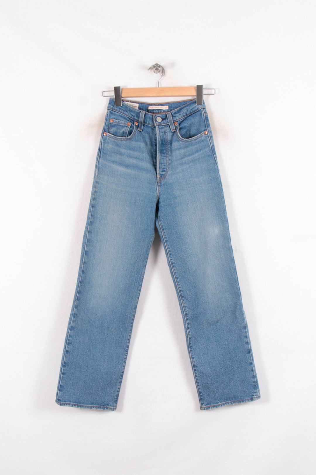 Jean Droit Bleu - Taille XS/34 de la marque Levi's | PARAD68764 - Vendu par Paradigme - Image 2