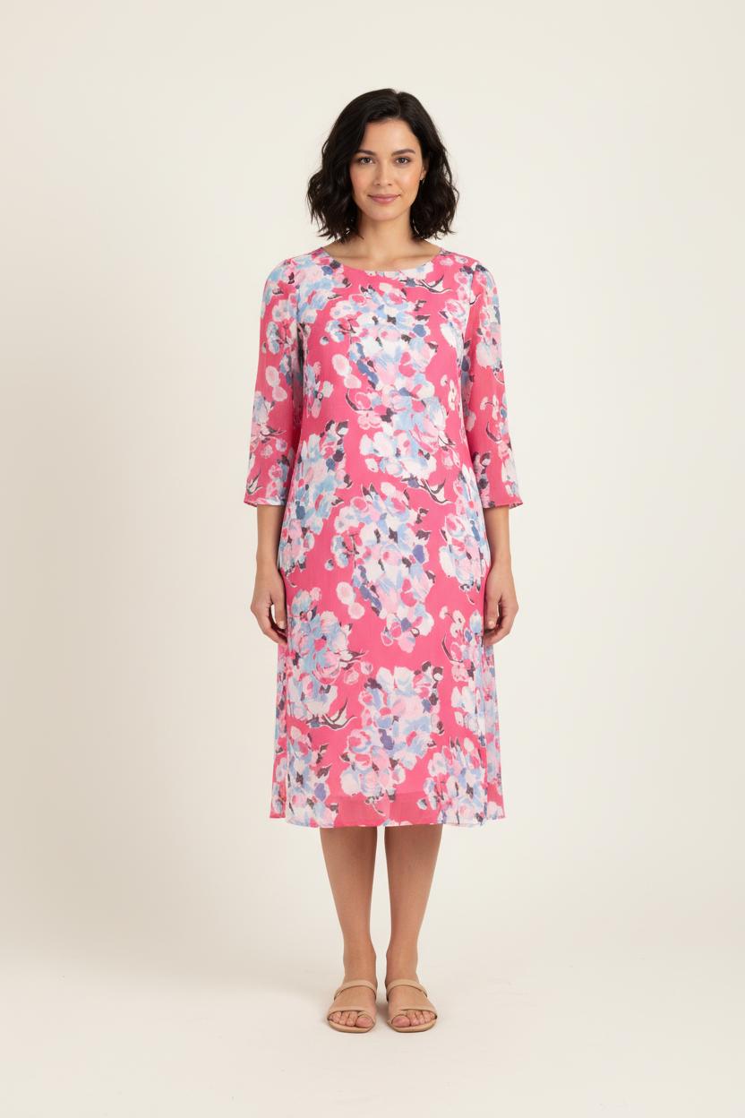 Robe Fleurie Rose et Bleu - Taille M/38 de la marque Claudie Pierlot | PARAD68766 - Vendu par Paradigme - Image 1