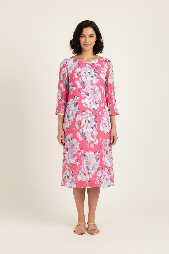 Robe Fleurie Rose et Bleu - Taille M/38 de la marque Claudie Pierlot | PARAD68766 - Vendu par Paradigme - Image 1