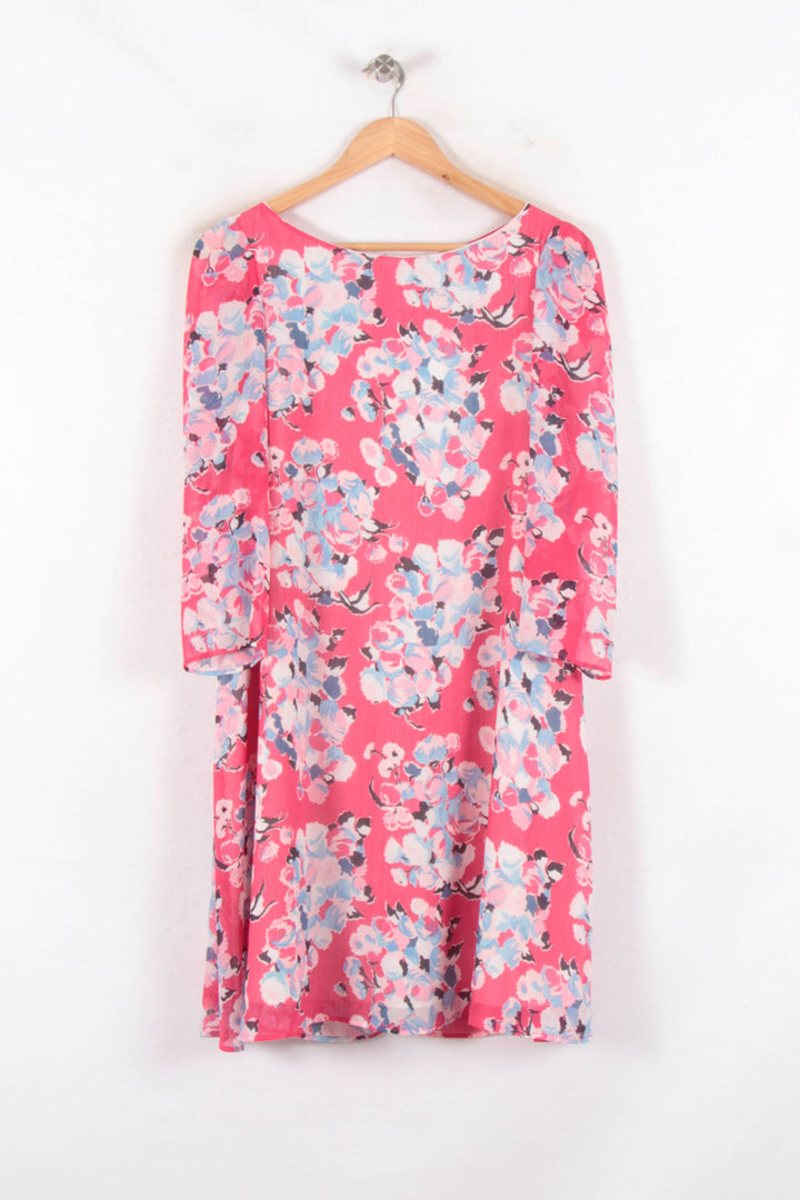 Robe Fleurie Rose et Bleu - Taille M/38 de la marque Claudie Pierlot | PARAD68766 - Vendu par Paradigme - Image 2
