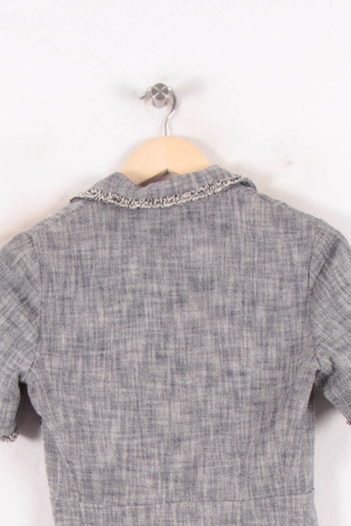 Robe Chemise Grise - Taille M/38 de la marque Claudie Pierlot | PARAD68767 - Vendu par Paradigme - Image 4