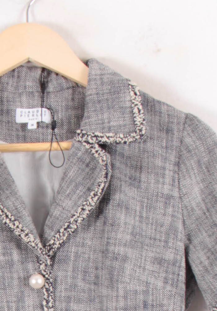 Robe Chemise Grise - Taille M/38 de la marque Claudie Pierlot | PARAD68767 - Vendu par Paradigme - Image 3