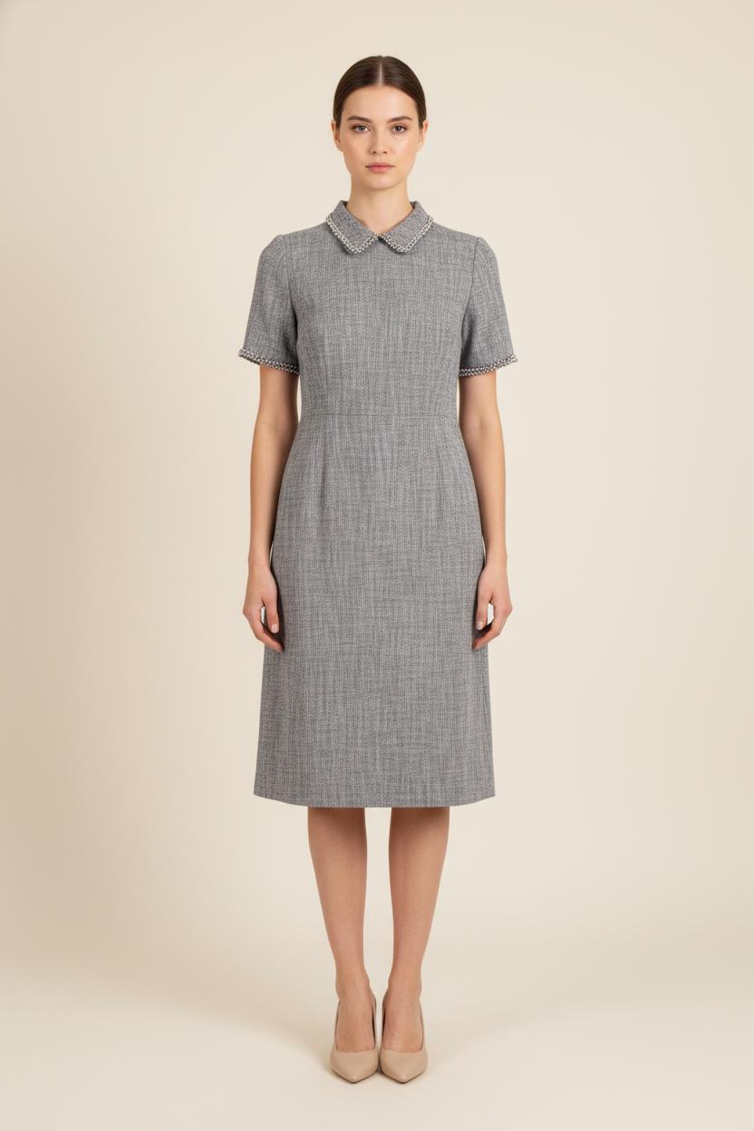 Robe Chemise Grise - Taille M/38 de la marque Claudie Pierlot | PARAD68767 - Vendu par Paradigme - Image 1