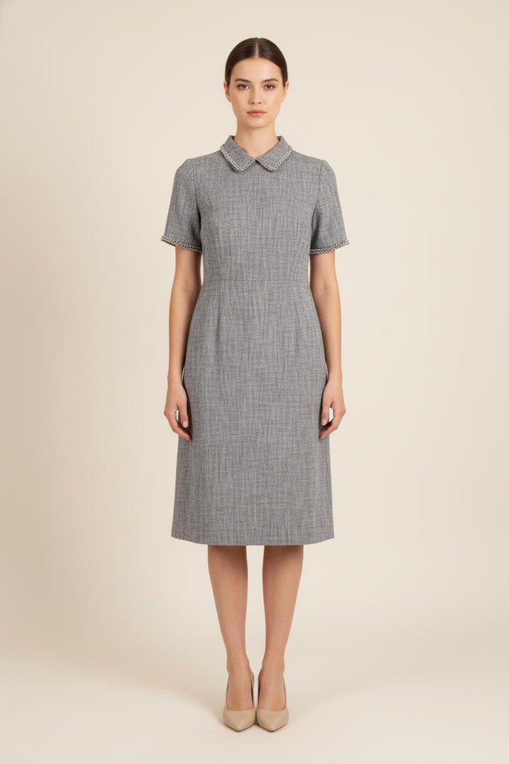 Robe Chemise Grise - Taille M/38 de la marque Claudie Pierlot | PARAD68767 - Vendu par Paradigme - Image 1