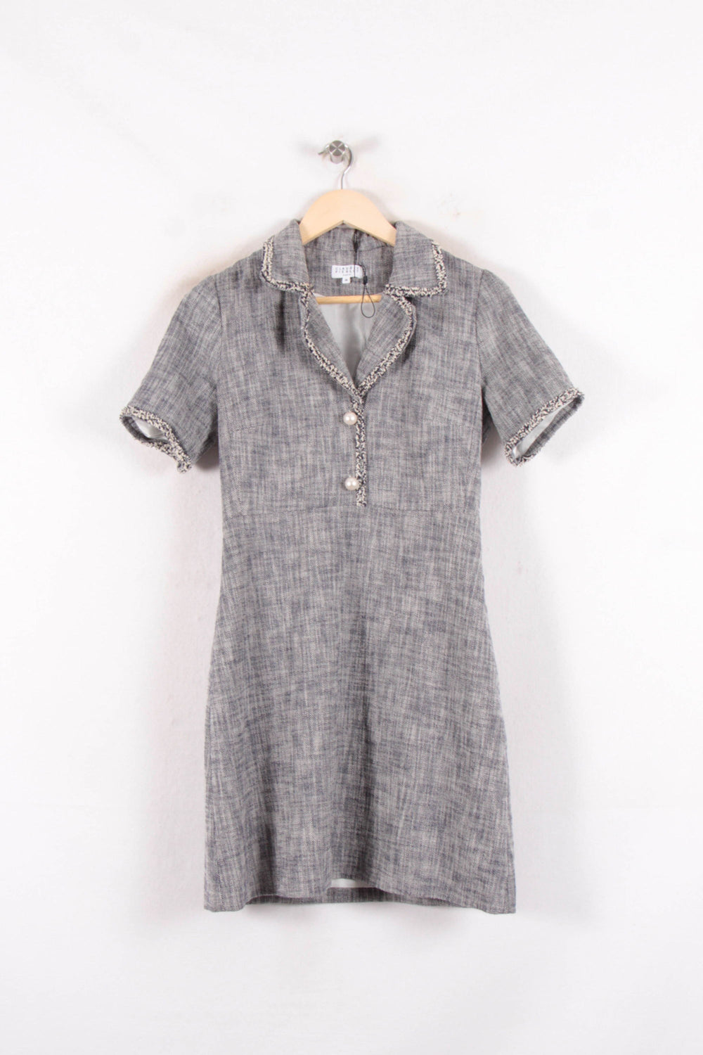 Robe Chemise Grise - Taille M/38 de la marque Claudie Pierlot | PARAD68767 - Vendu par Paradigme - Image 2