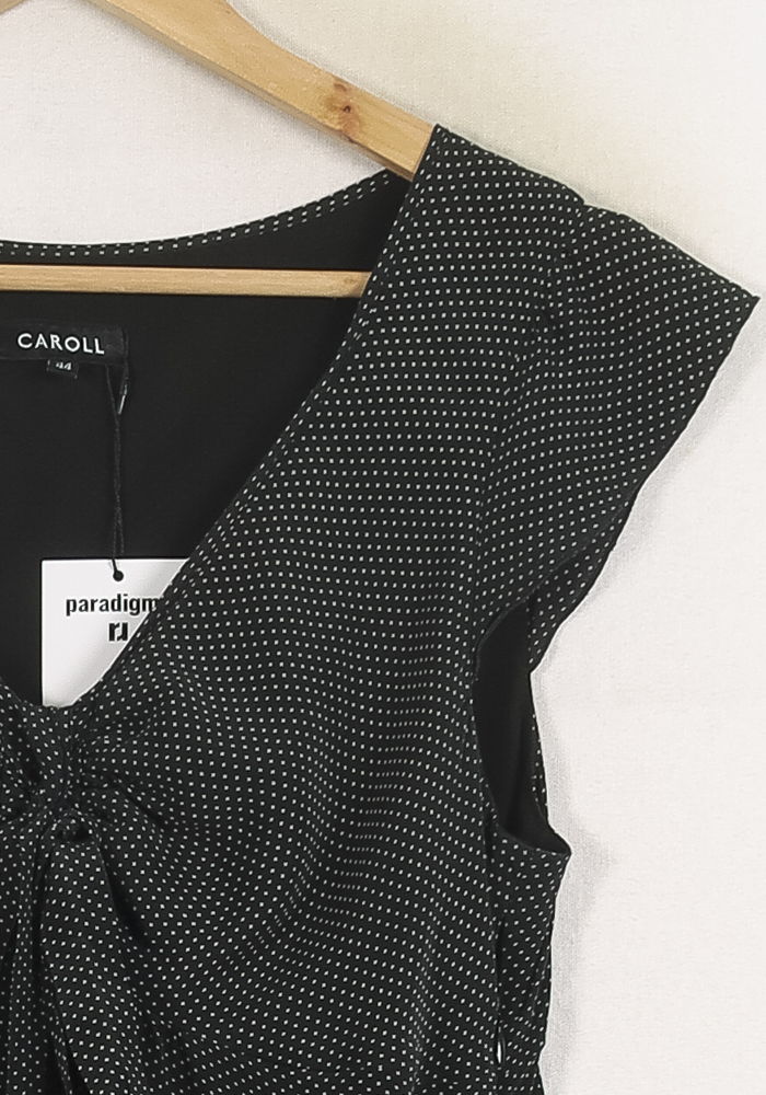 Robe Mi Longue Noire - Taille XXL/44 de la marque Caroll | PARAD68783 - Vendu par Paradigme - Image 3