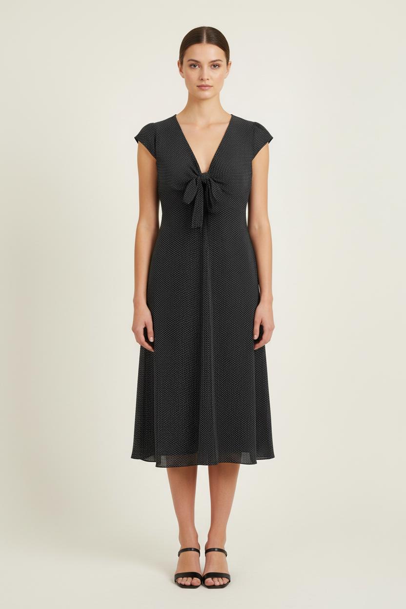 Robe Mi Longue Noire - Taille XXL/44 de la marque Caroll | PARAD68783 - Vendu par Paradigme - Image 1