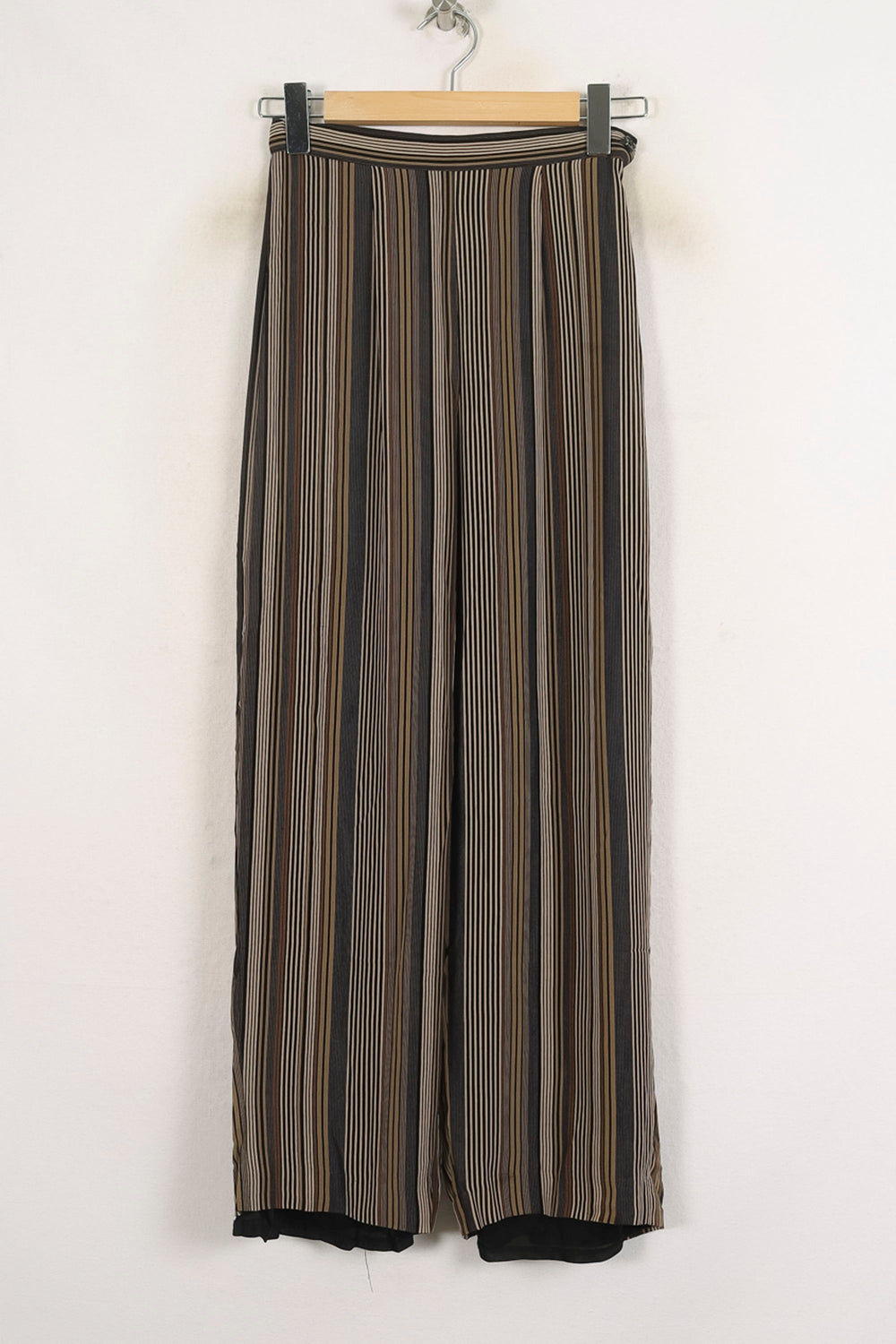 Pantalon Large Rayé Noir et Beige - Taille S/36 de la marque Caroll | PARAD68787 - Vendu par Paradigme - Image 2