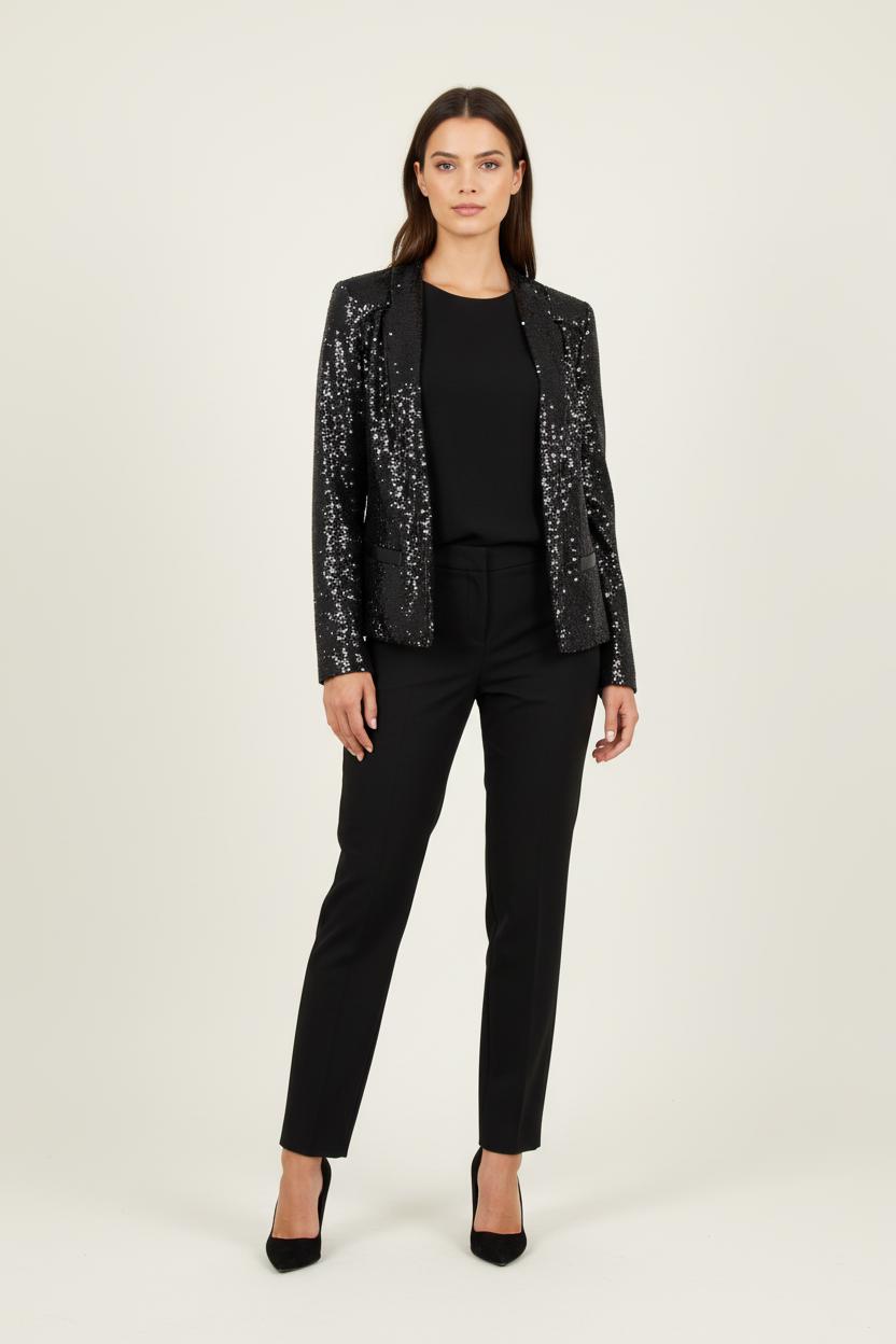 Veste Pailletée Noire - Taille S/36 de la marque Maje | PARAD68790 - Vendu par Paradigme - Image 1