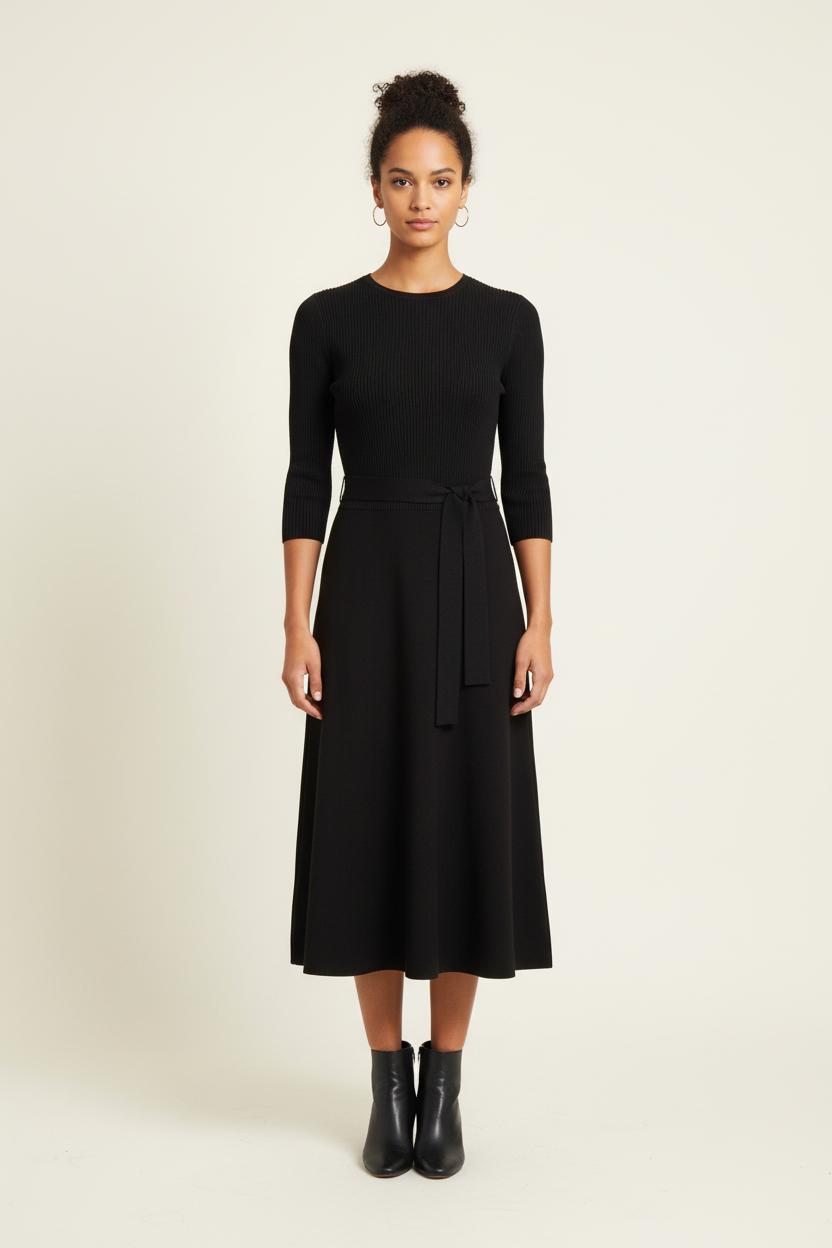 Robe Midi Noire - Taille M/38 de la marque Claudie Pierlot | PARAD68794 - Vendu par Paradigme - Image 1