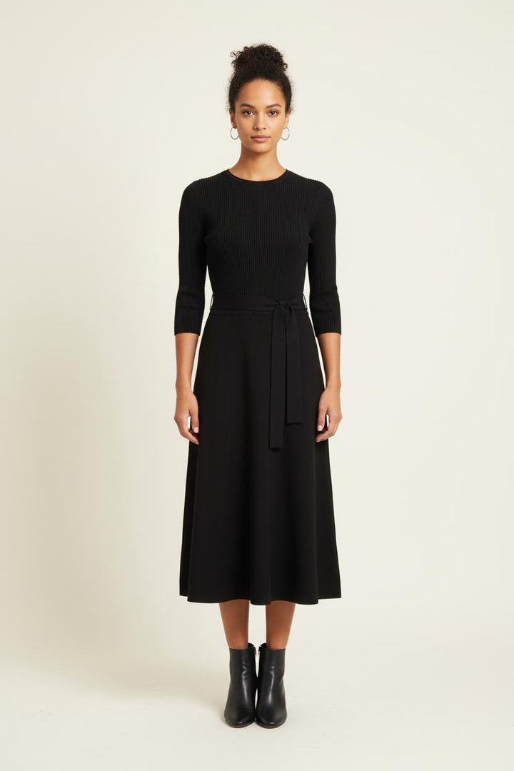 Robe Midi Noire - Taille M/38 de la marque Claudie Pierlot | PARAD68794 - Vendu par Paradigme - Image 1