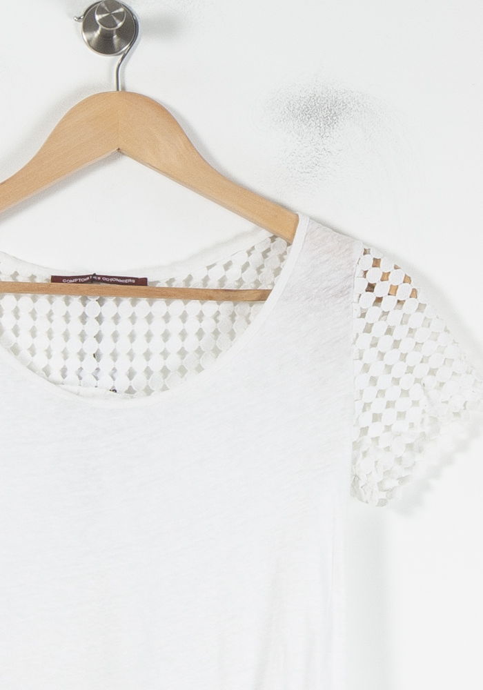 T-shirt Blanc - Taille L/40 de la marque Comptoir des Cotonniers | PARAD68818 - Vendu par Paradigme - Image 3