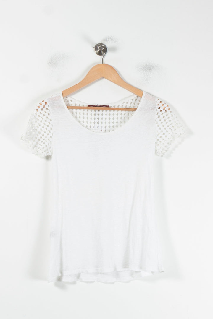 T-shirt Blanc - Taille L/40 de la marque Comptoir des Cotonniers | PARAD68818 - Vendu par Paradigme - Image 2