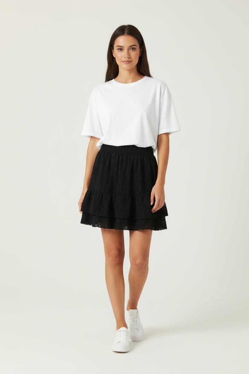 Jupe Volantée Noire - Taille S/36 de la marque Bérénice | PARAD68834 - Vendu par Paradigme - Image 1