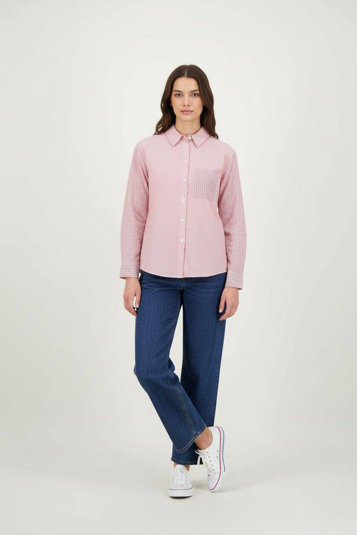 Chemise Rayée Rouge et Blanche - Taille XS/34 de la marque ba&sh | PARAD68835 - Vendu par Paradigme - Image 1
