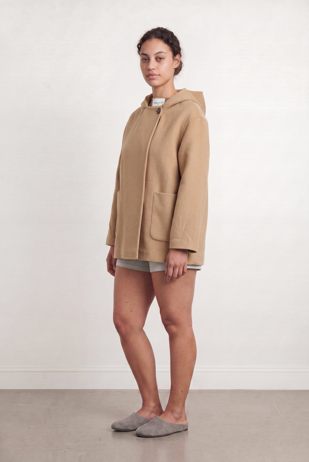 Manteau à Capuche Marron - Taille L/40 de la marque Maison 123 | PARAD68850 - Vendu par Paradigme - Image 1