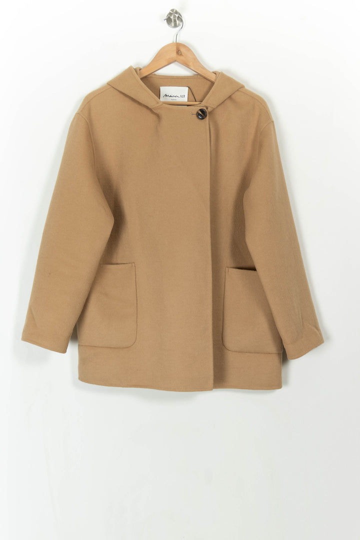 Manteau à Capuche Marron - Taille L/40 de la marque Maison 123 | PARAD68850 - Vendu par Paradigme - Image 2