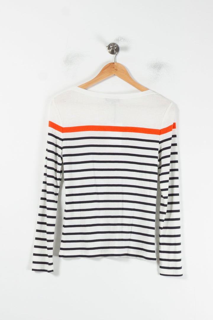 Marinière Blanche et Noire - Taille M/38 de la marque Caroll | PARAD68862 - Vendu par Paradigme - Image 4