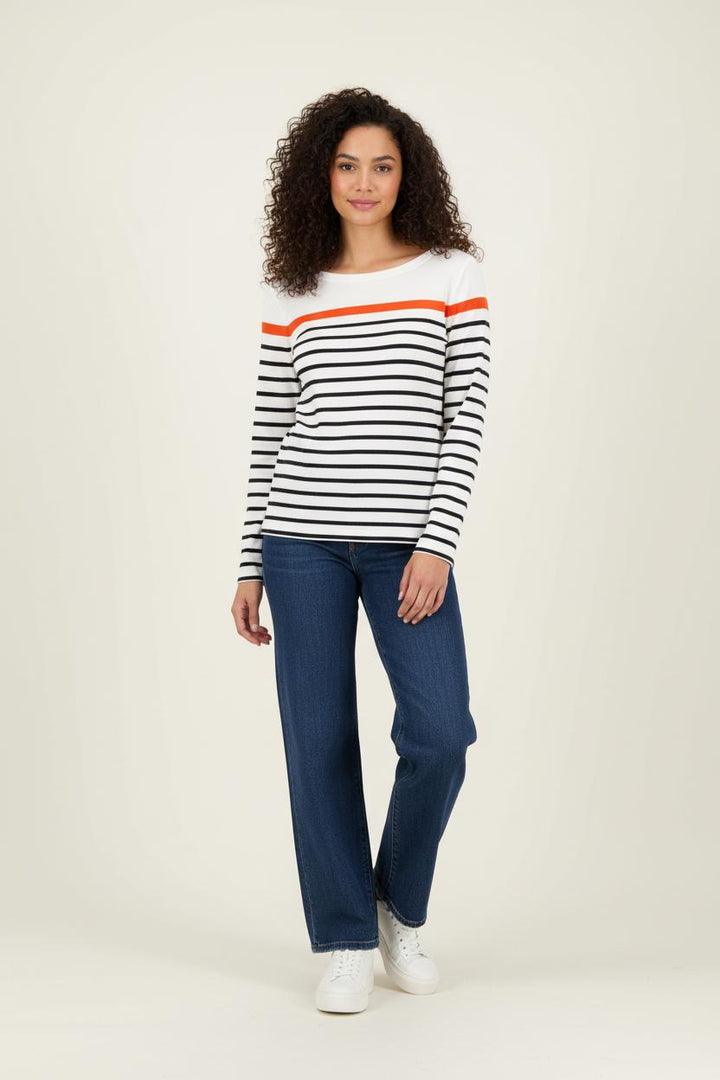 Marinière Blanche et Noire - Taille M/38 de la marque Caroll | PARAD68862 - Vendu par Paradigme - Image 1