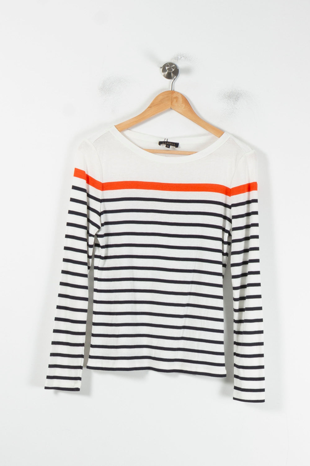 Marinière Blanche et Noire - Taille M/38 de la marque Caroll | PARAD68862 - Vendu par Paradigme - Image 2
