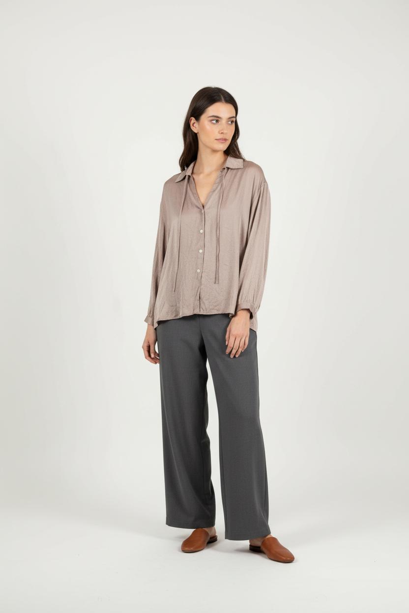 Blouse Taupe - Taille M/38 de la marque American Vintage | PARAD68864 - Vendu par Paradigme - Image 1