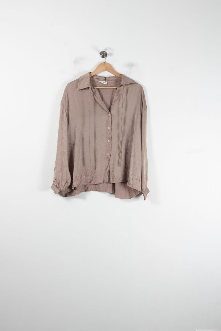 Blouse Taupe - Taille M/38 de la marque American Vintage | PARAD68864 - Vendu par Paradigme - Image 2