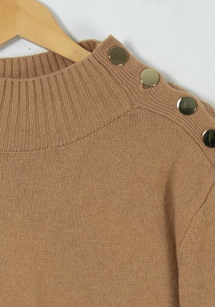 Robe Pull Beige - Taille M/38 de la marque Caroll | PARAD68871 - Vendu par Paradigme - Image 3