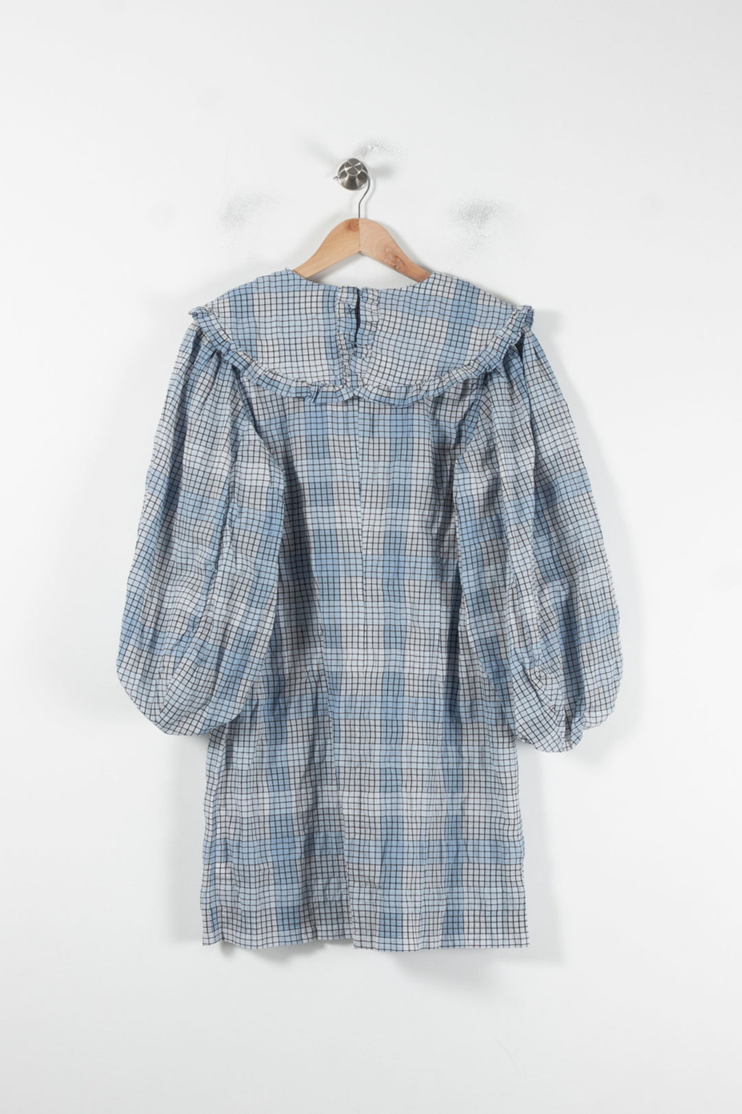 Robe Midi Bleue et Blanche - Taille M/38 de la marque Ganni | PARAD68872 - Vendu par Paradigme - Image 4