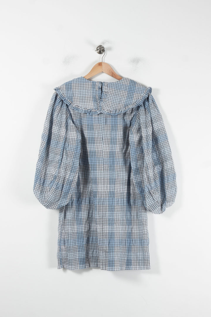 Robe Midi Bleue et Blanche - Taille M/38 de la marque Ganni | PARAD68872 - Vendu par Paradigme - Image 4