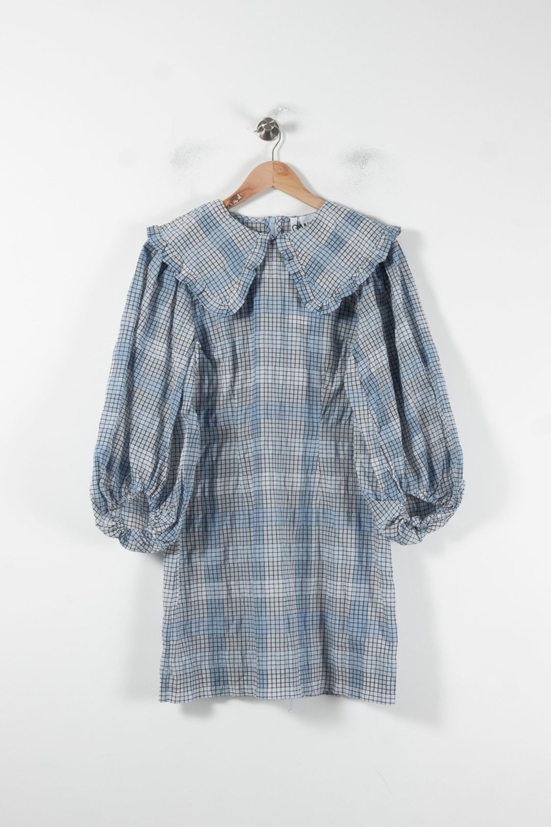 Robe Midi Bleue et Blanche - Taille M/38 de la marque Ganni | PARAD68872 - Vendu par Paradigme - Image 2