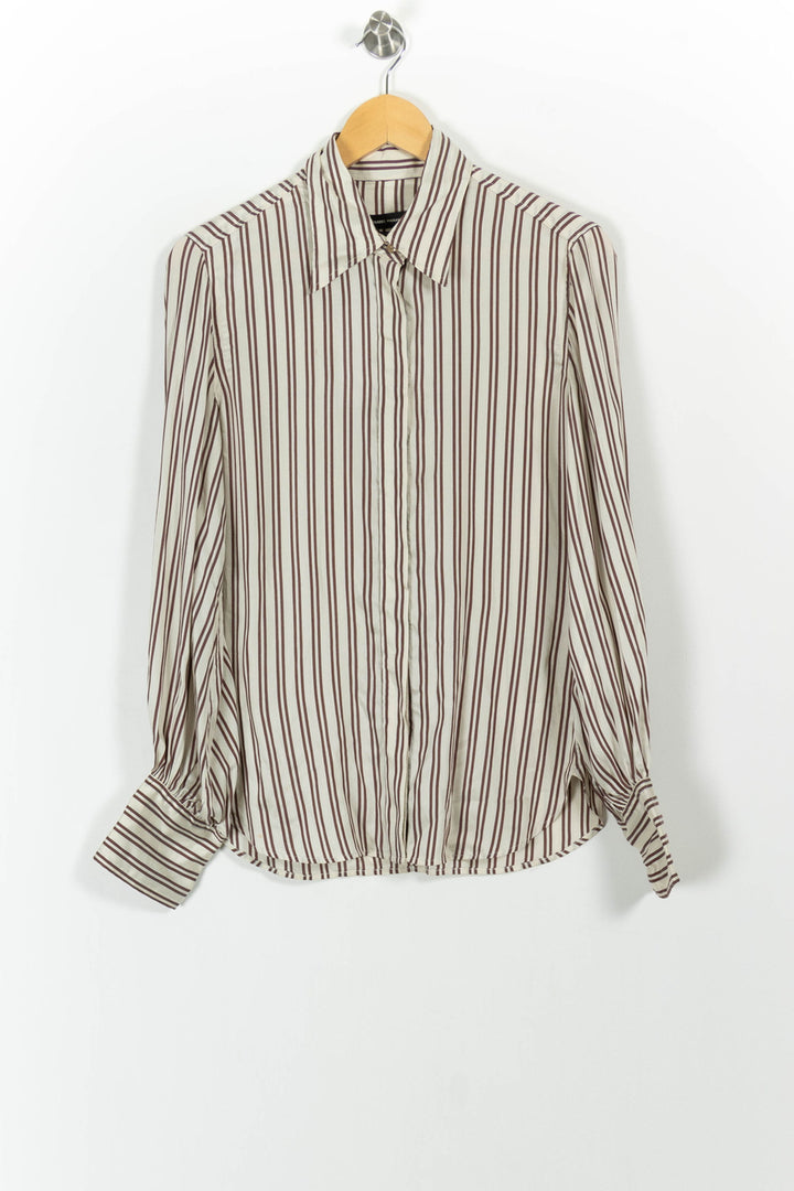 Chemise Rayée Blanc et Marron - Taille S/36 de la marque Isabel Marant | PARAD68881 - Vendu par Paradigme - Image 2